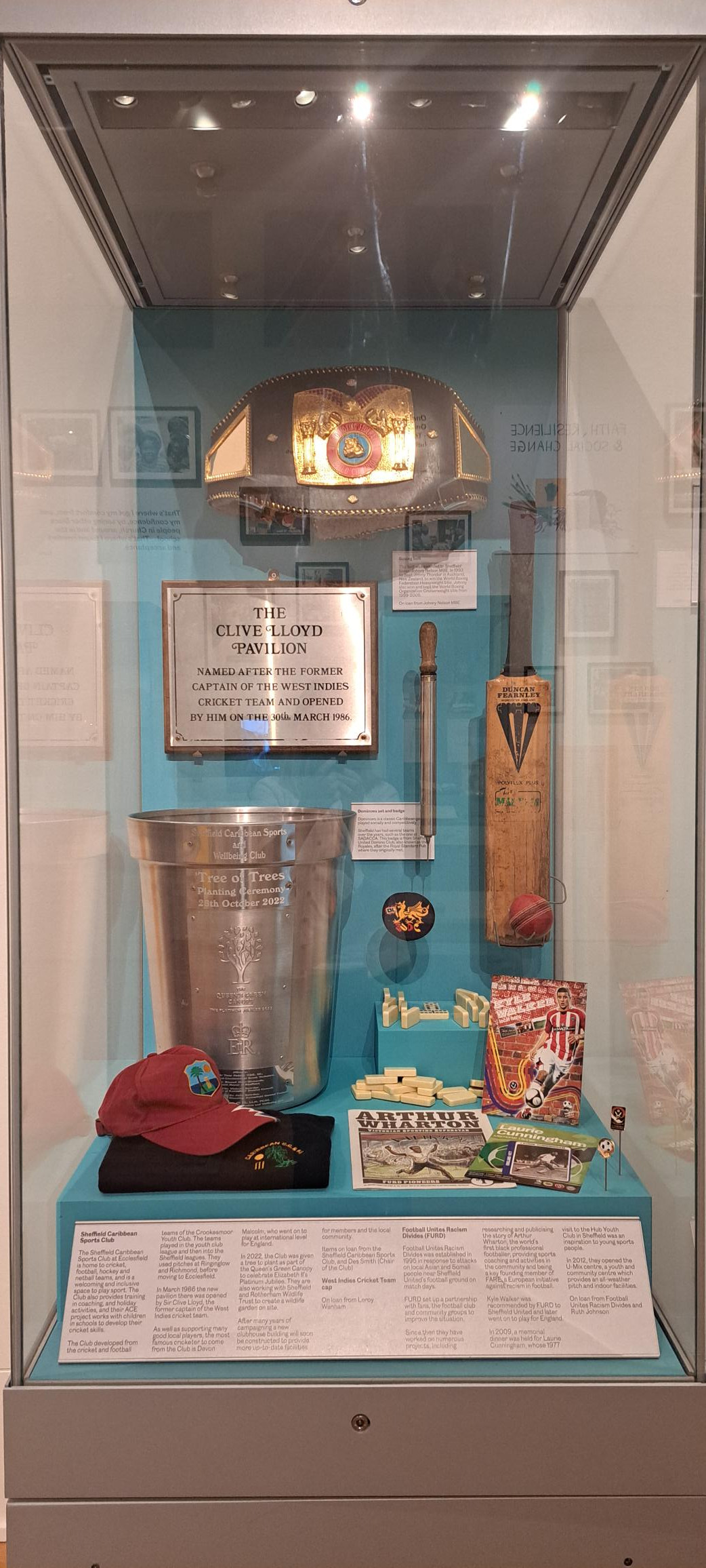 FURD display case at Weston Park Museum - Part of Caribbean Footsteps exhibition