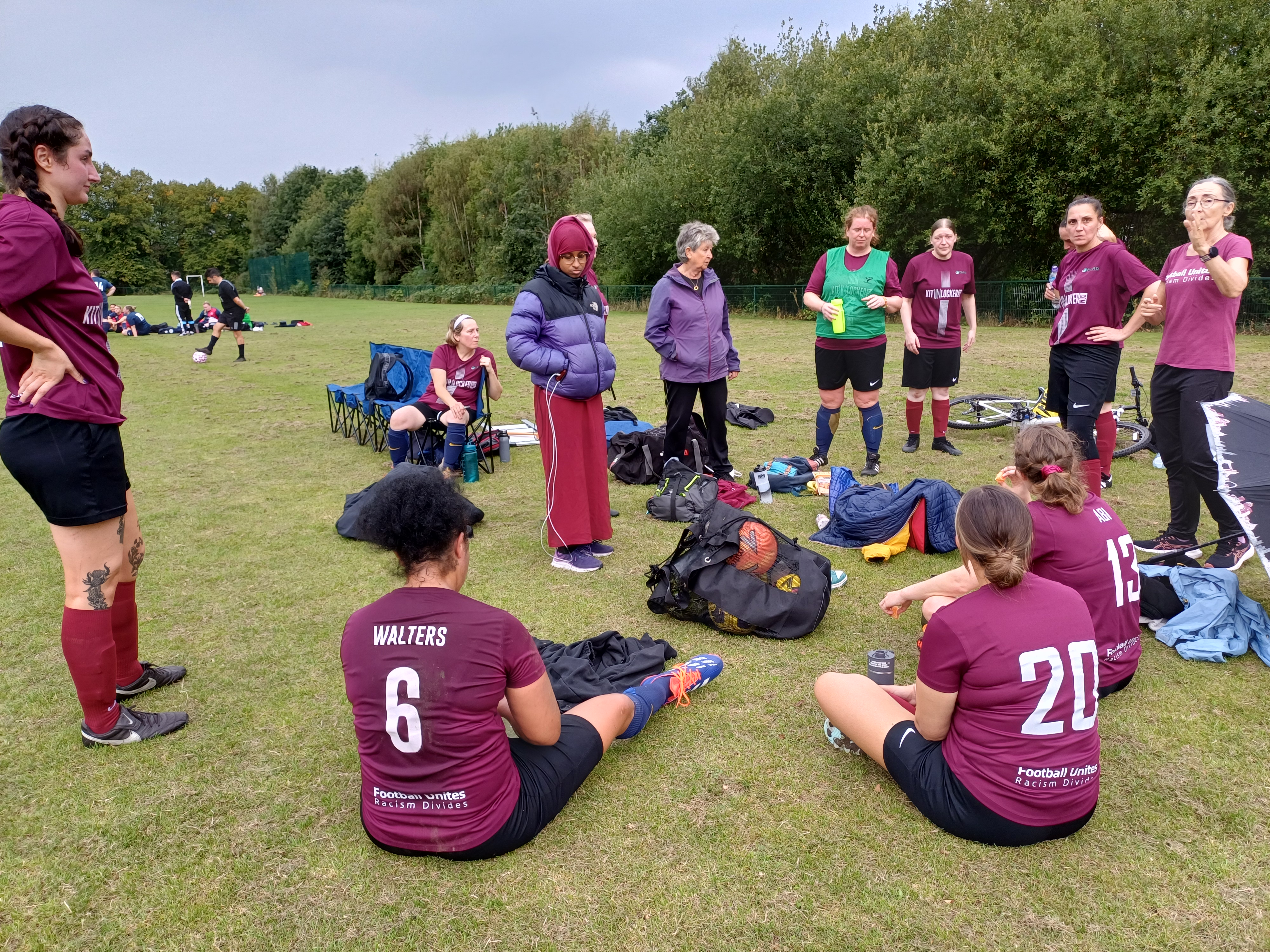 FURD women's team - FURD women's team - half time in our first league match.
