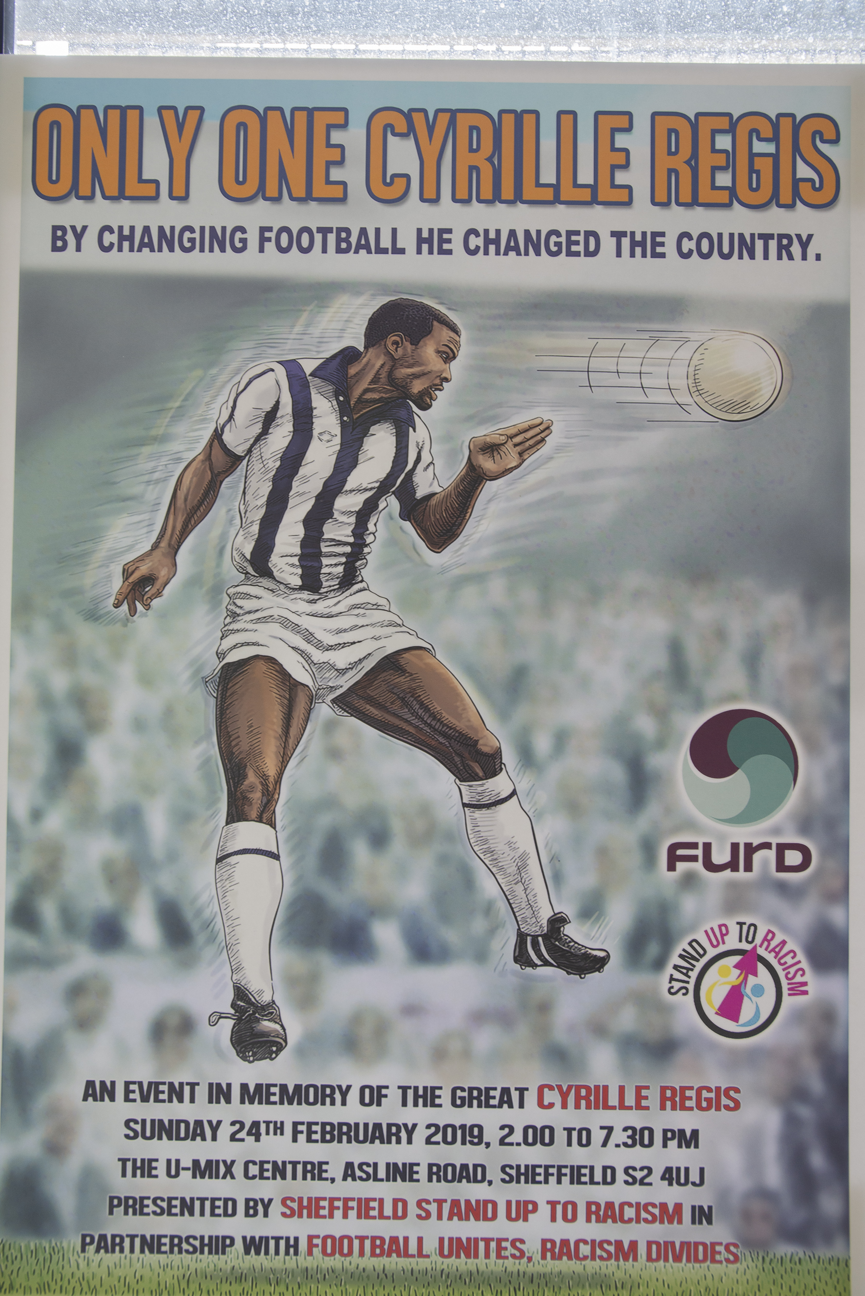 'Only One Cyrille Regis' exhibition panel