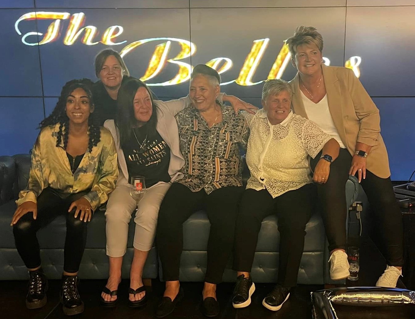 Audience with Lionesses - L to R Jess Clarke, Vicky Exley, Joanne Broadhurst, karen Skillcorn, Gill Coultard and Michelle Slater