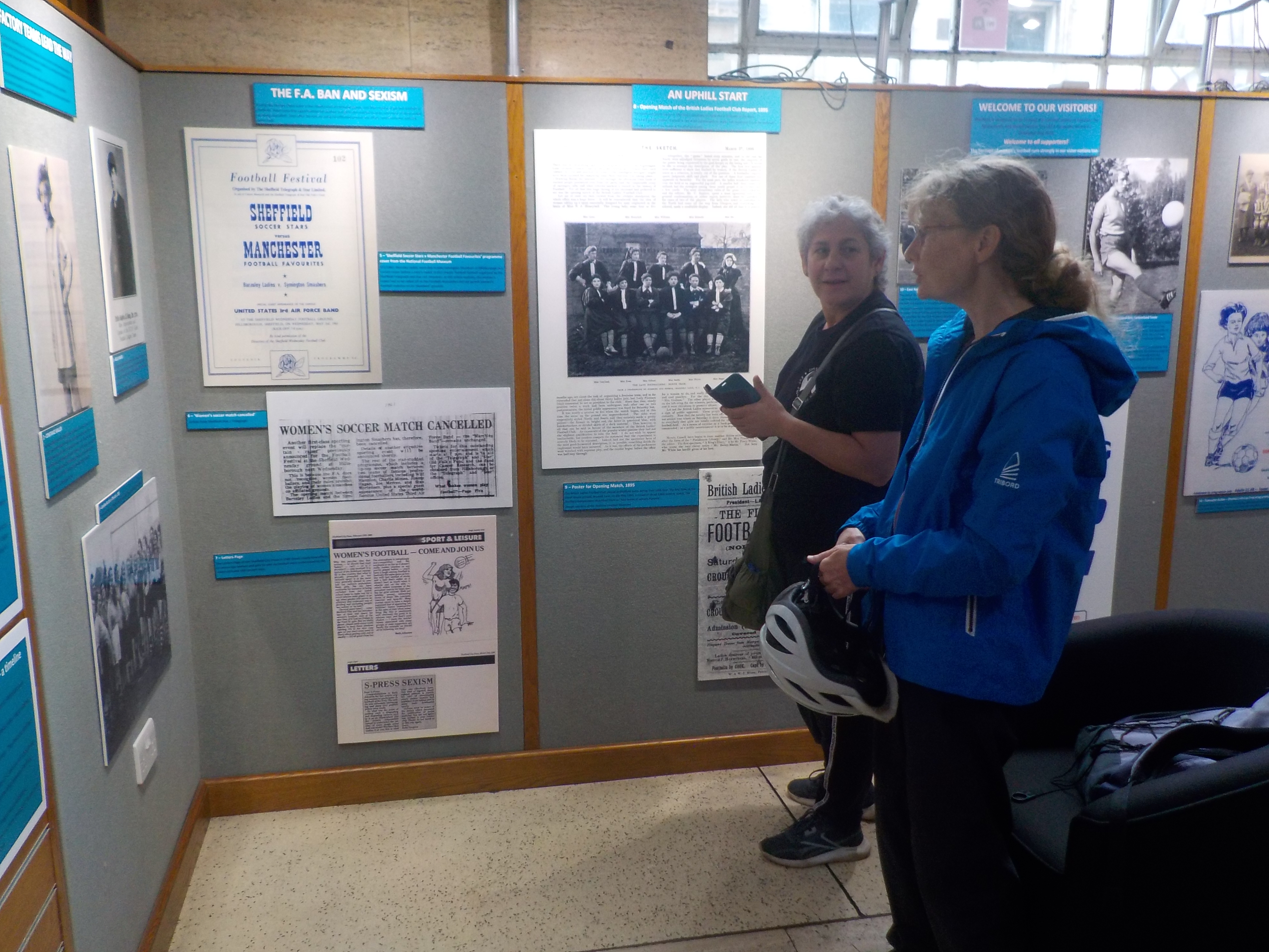 Stoppage Time display in Sheffield Central Library foyer - Stoppage Time display in Sheffield Central Library foyer