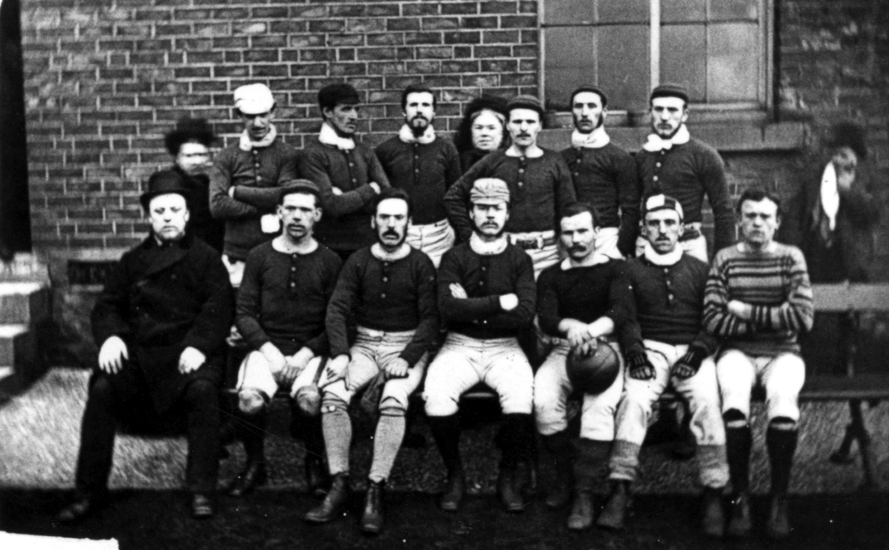 A Sheffield representative football team of 1875. The men are all named in the accompanying caption. But who were the women? - A Sheffield representative football team of 1875. The men are all named in the accompanying caption. But who were the women?