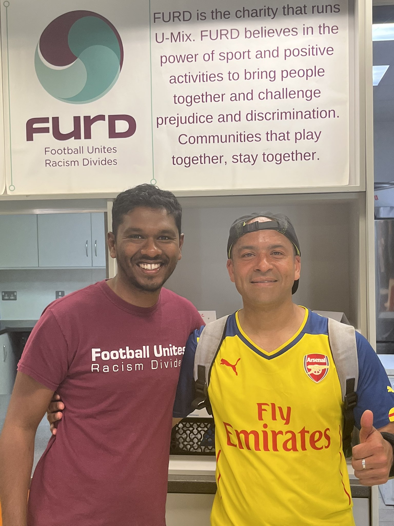 Sijo from FURD and Sam from SHU at the fundraising tournament. - Sijo Joseph from FURD and Sam Coulby from SHU at the fundraising tournament at U-Mix on 15th June 2022.