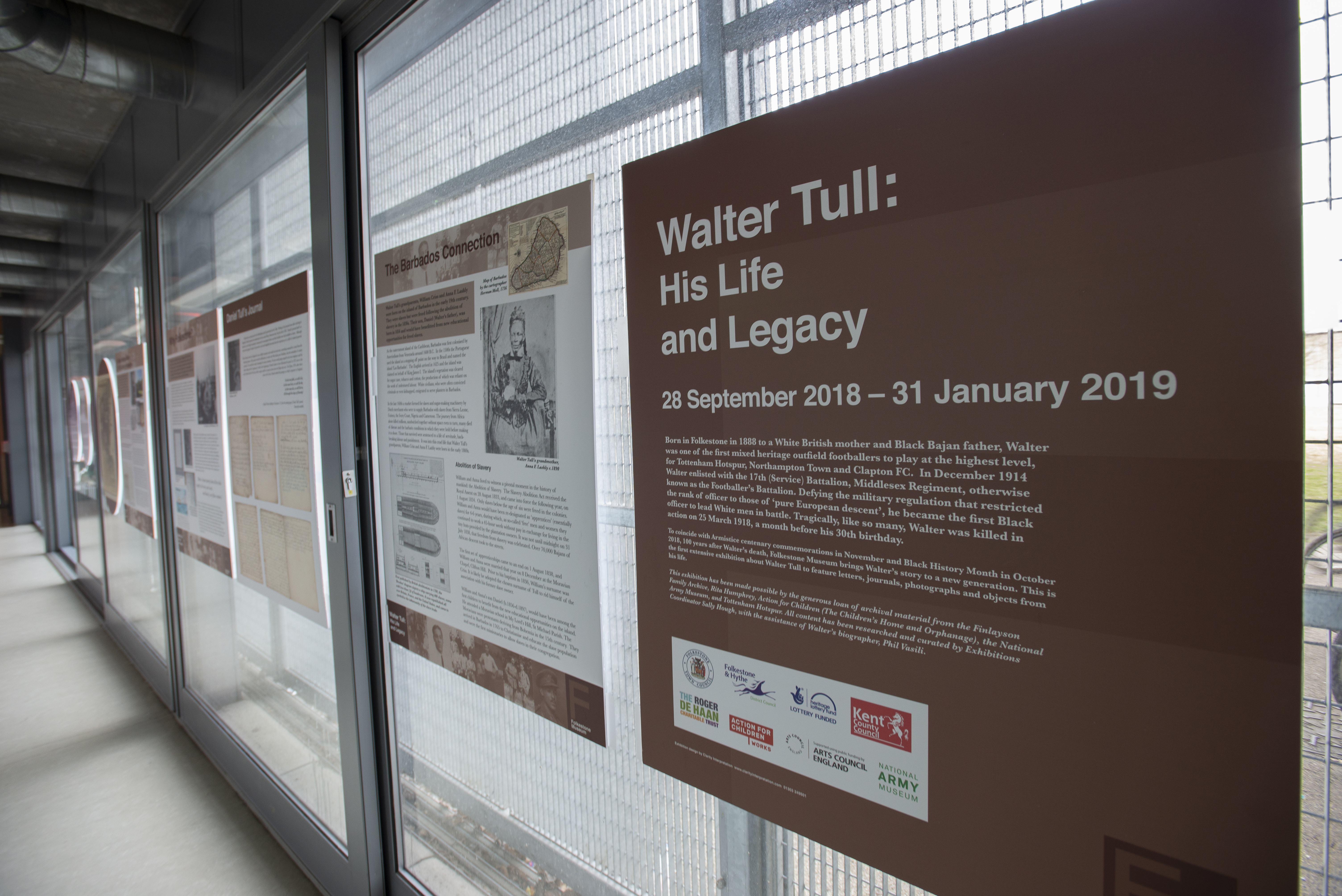 Walter Tull exhibition - Exhibition panels