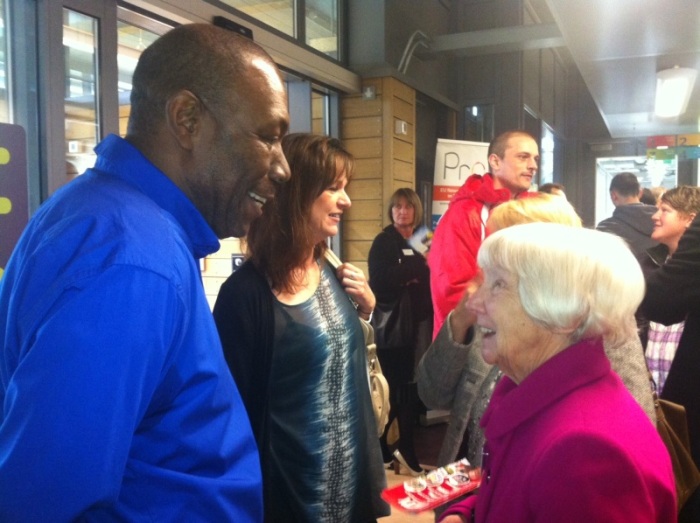 Sheila Leeson with Jessica Ennis' parents at U-Mix Centre opening ceremony, 2013 - Sheila Leeson with Jessica Ennis' Dad Vinnie and Mum at U-Mix Centre opening ceremony, 2013.